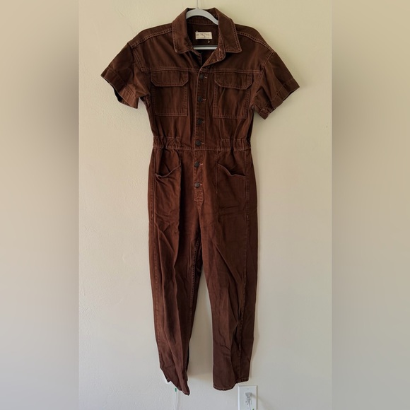 FREE PEOPLE We The Free Rust Jumpsuit - Picture 2 of 4